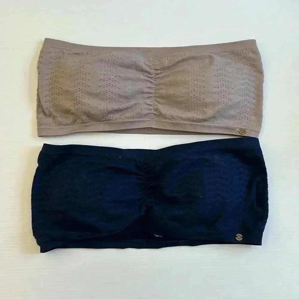 Lucky Brand Women’s Strapless Bandeau Bras Set of 2 Size XL